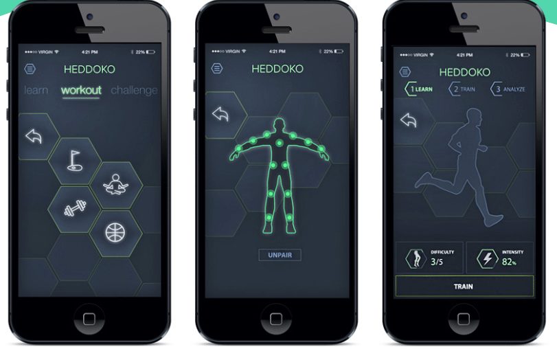 EMEA: Heddoko smart sports wearable technology 7 Heddoko App