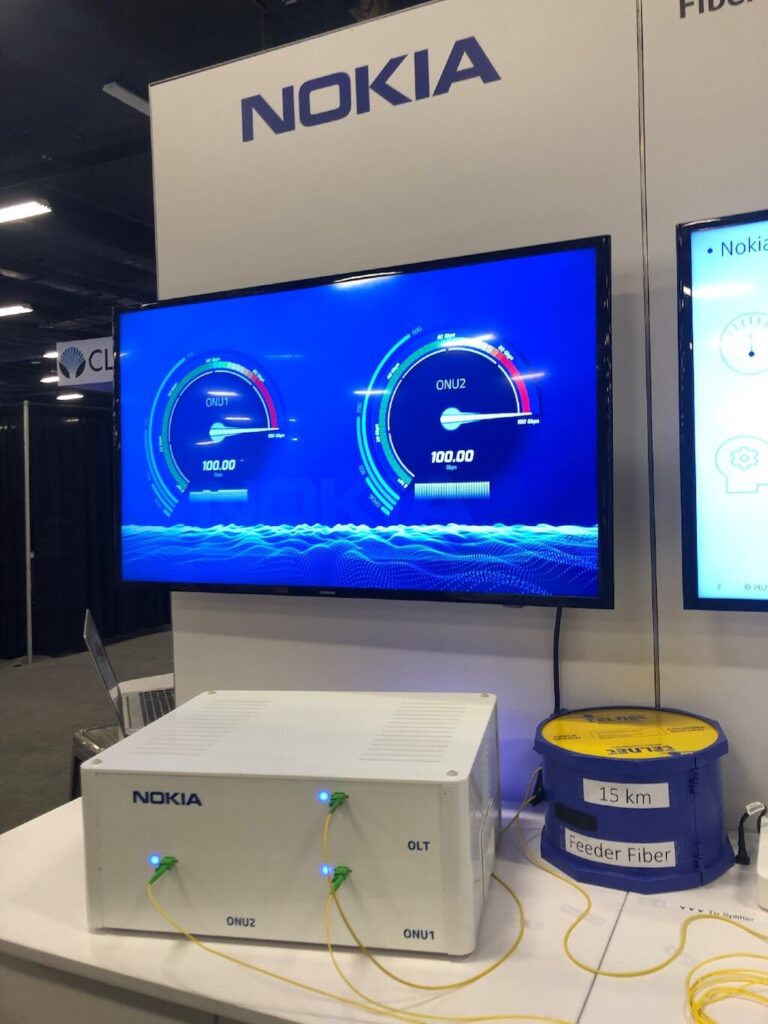 Nokia reveals 100Gb/second fiber broadband technology at Fiber Connect 6 100GPON1 0