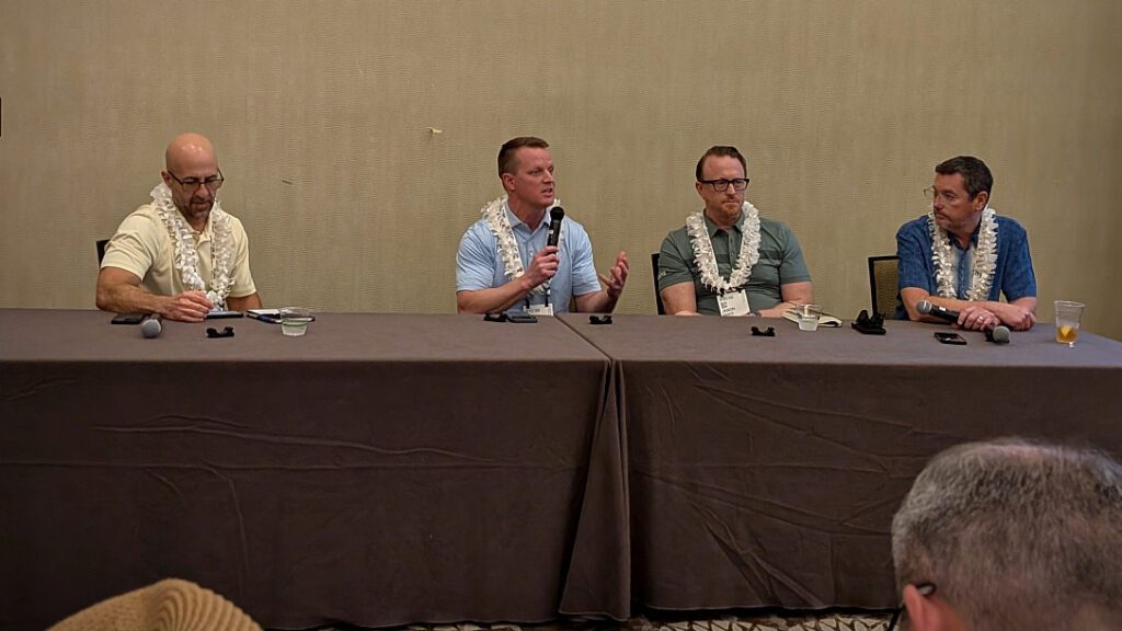 Under-supply to over-supply – the generational AI build-cycle 6 AI PTC'26 DC panel – from left: Valenti, Liggitt, Nance, Severn